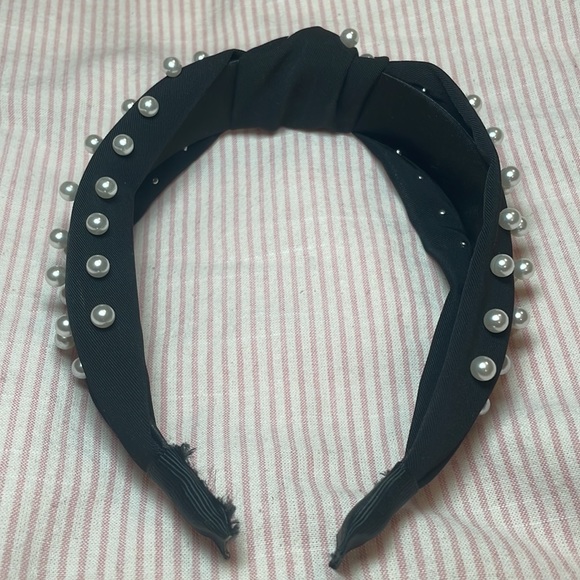 NEW Lot of 2 Headbands Satin & Pearl Knot - Picture 3 of 5